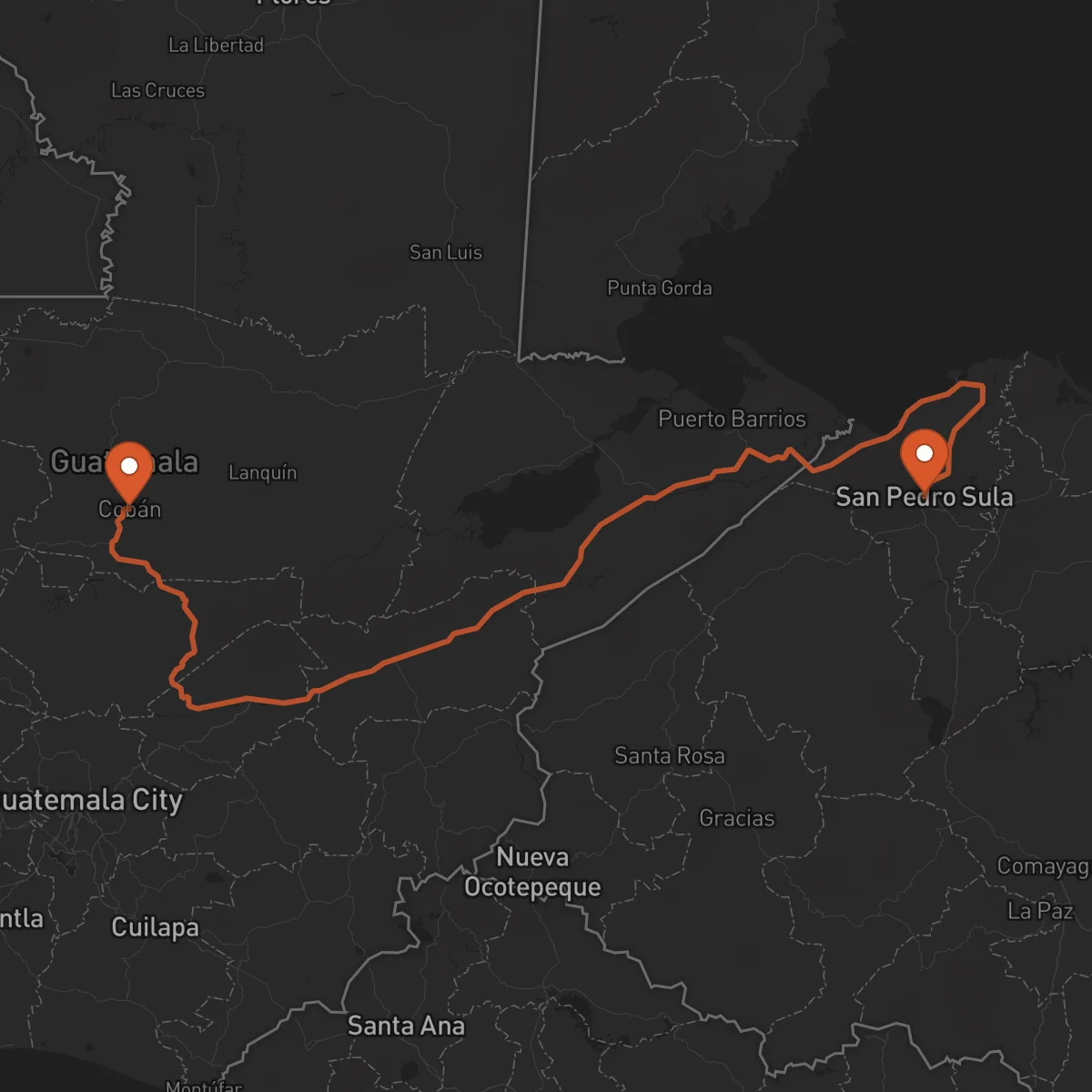 Ruta Cobán - San Pedro Sula
