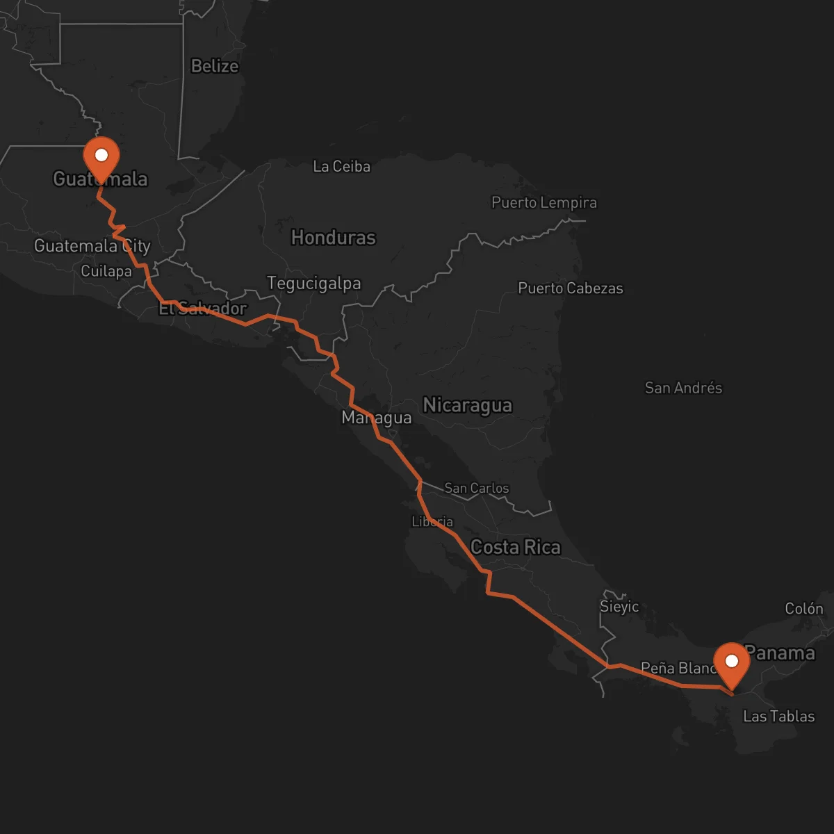 Ruta Santiago de Veraguas - Cobán