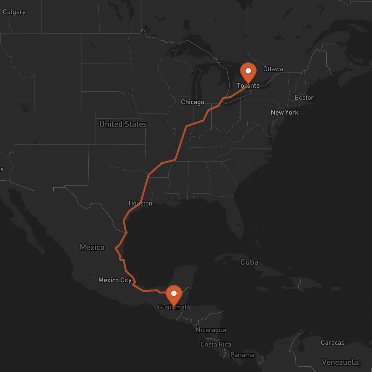 Ruta Cobán - Toronto