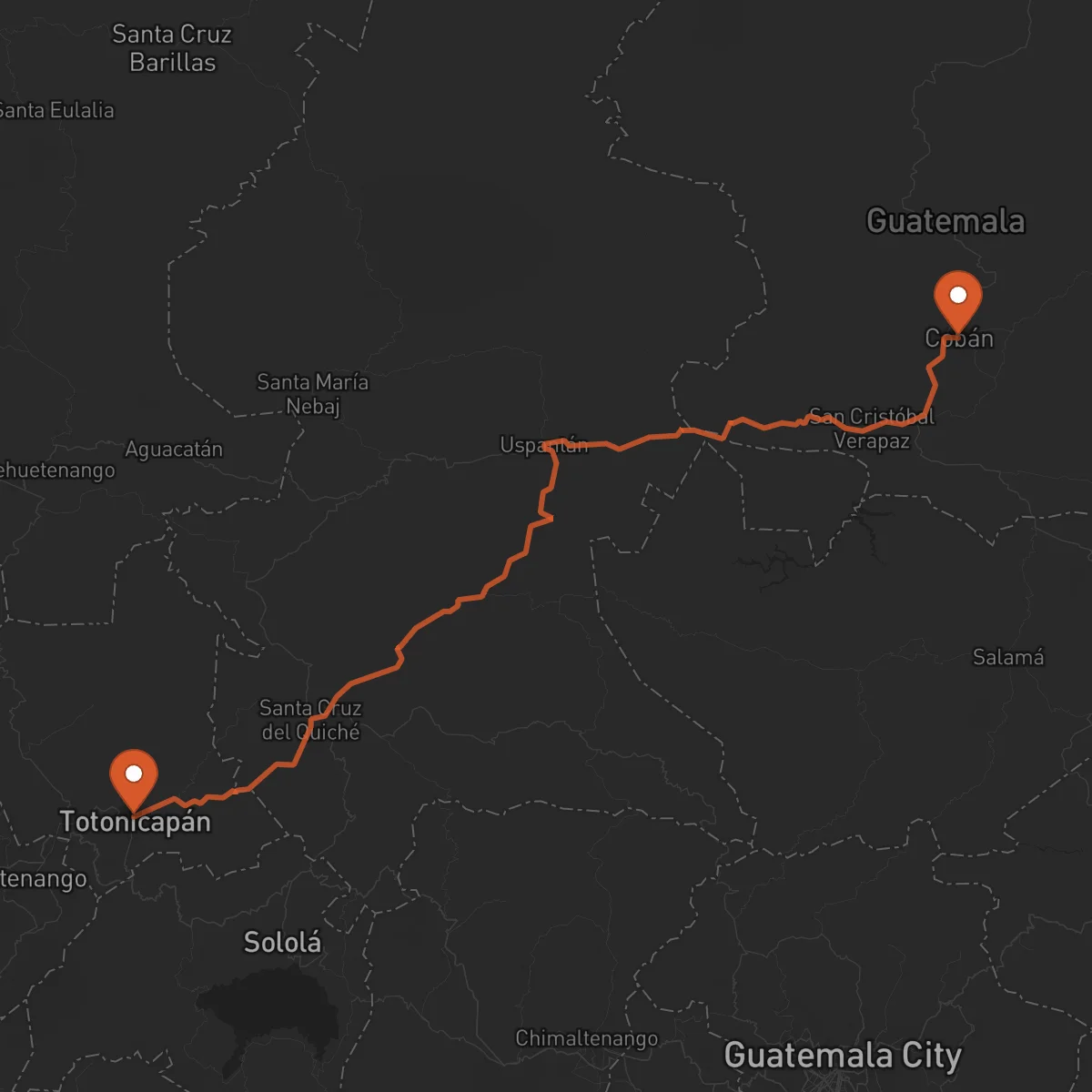 Ruta Totonicapán - Cobán