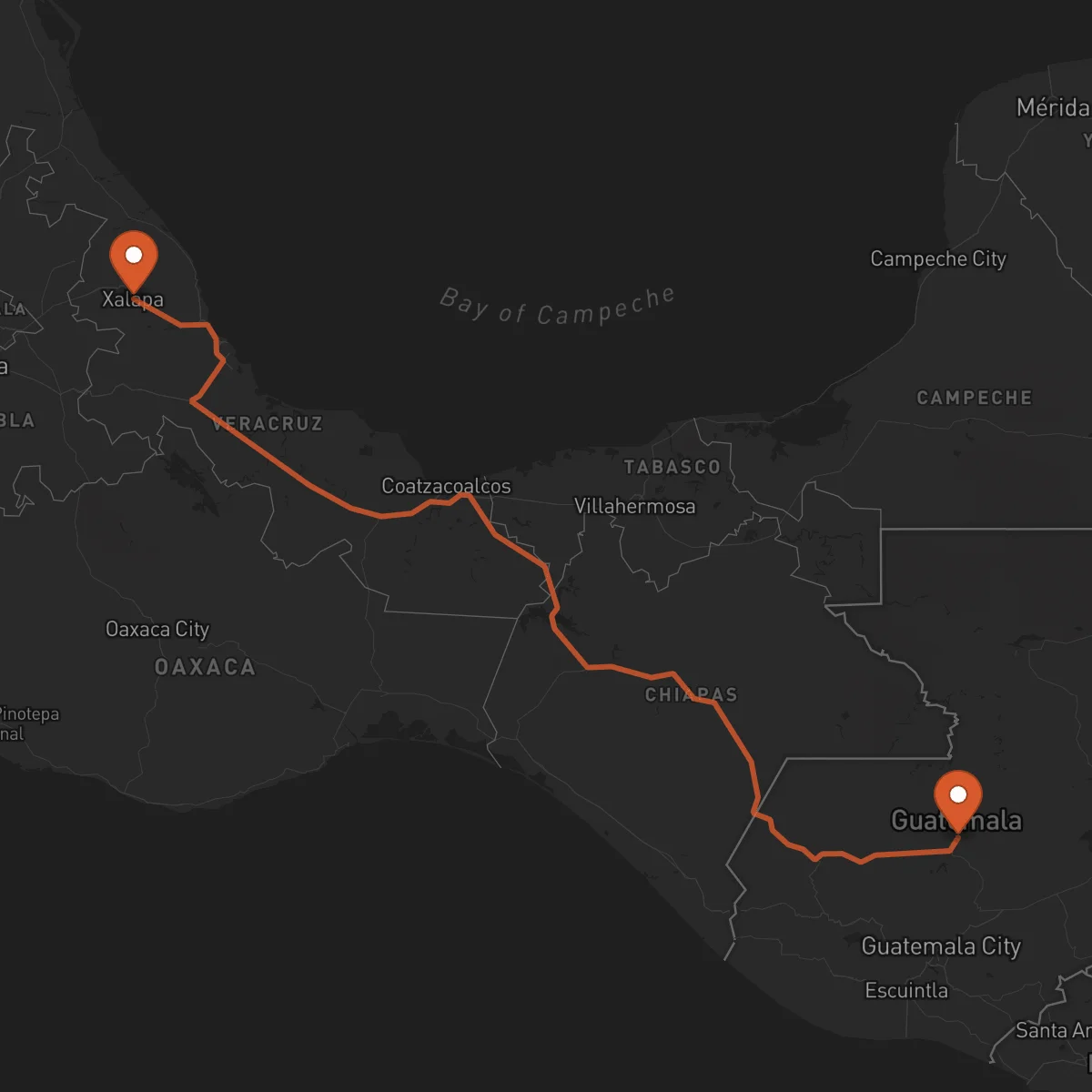 Ruta Cobán - Xalapa