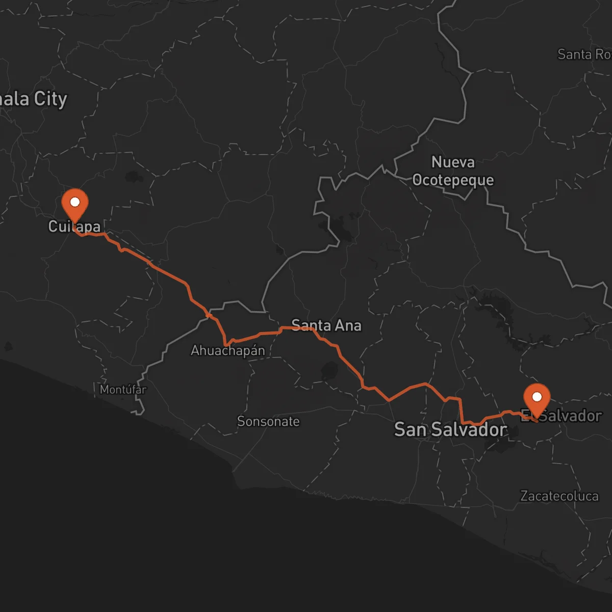 Ruta Cojutepeque - Cuilapa