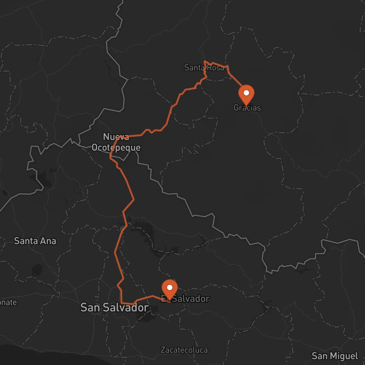 Ruta Gracias - Cojutepeque