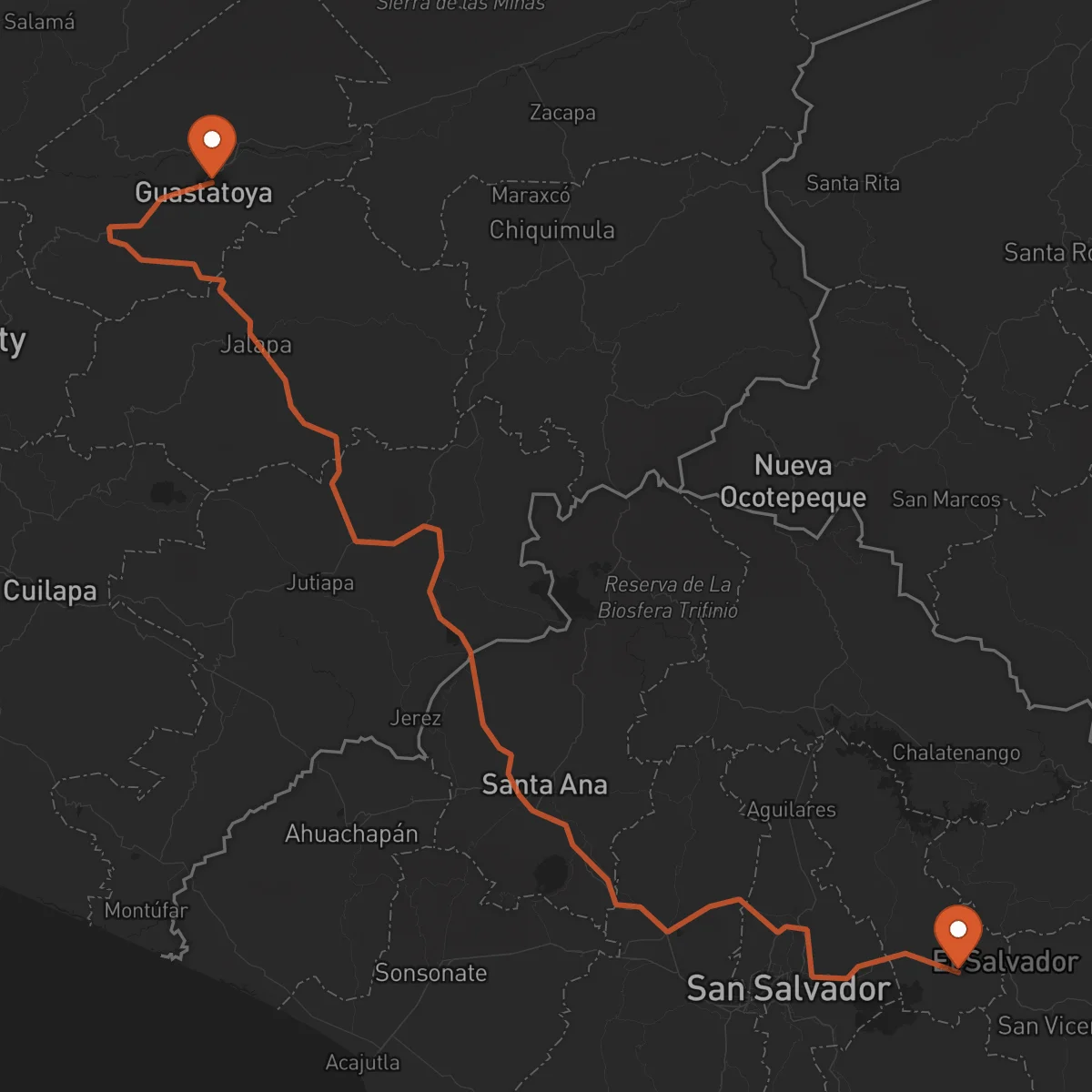 Ruta Guastatoya - Cojutepeque
