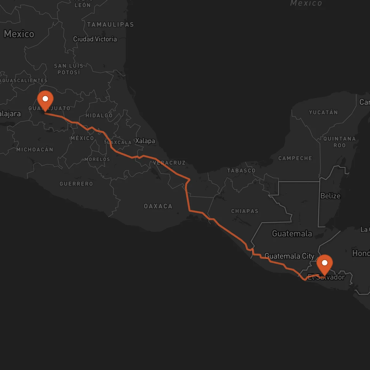 Ruta Cojutepeque - Irapuato