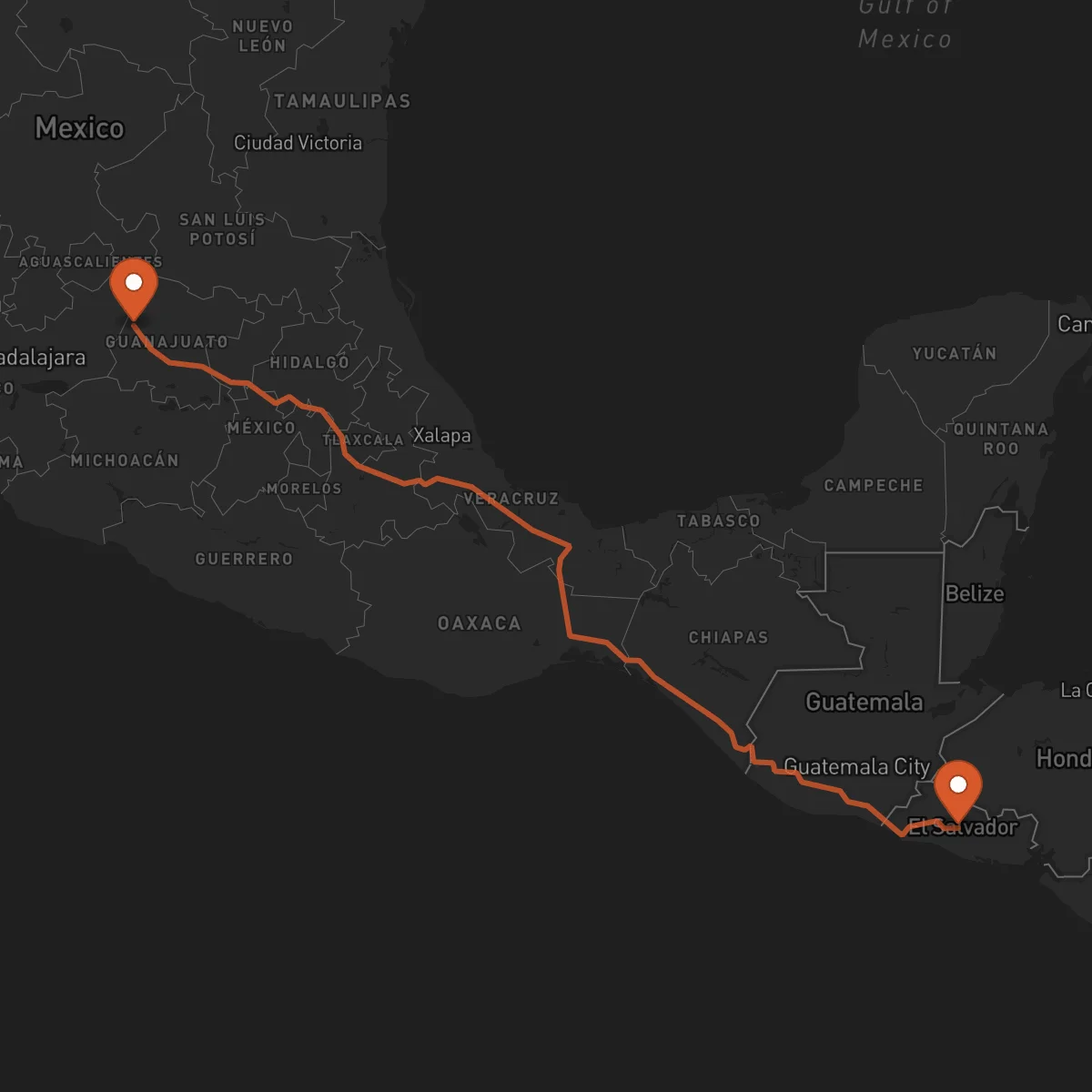 Ruta León Guanajuato - Cojutepeque