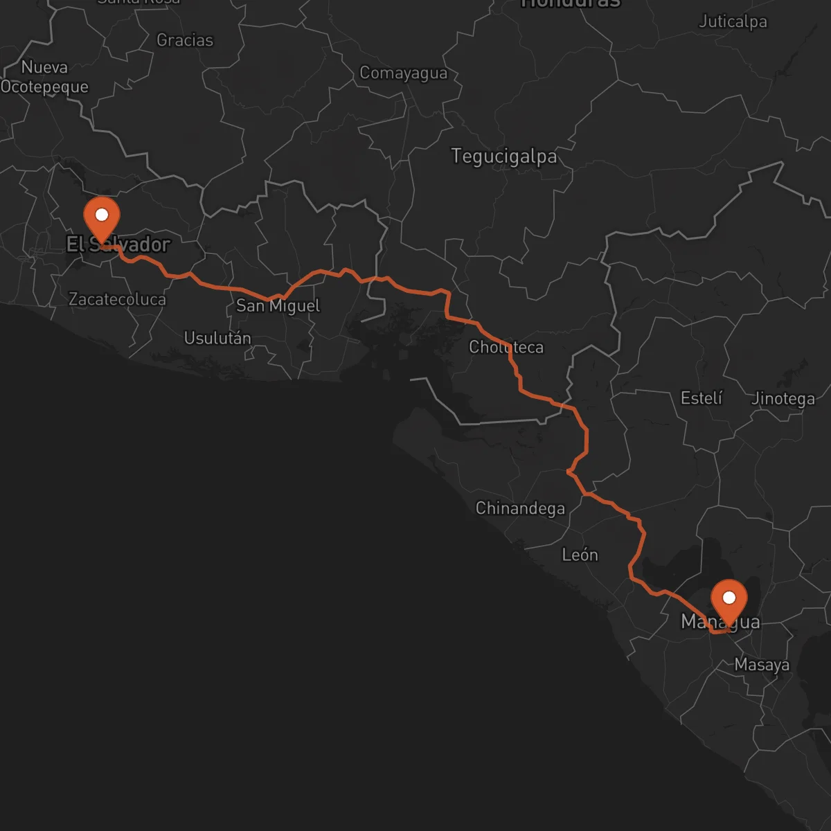 Ruta Cojutepeque - Managua