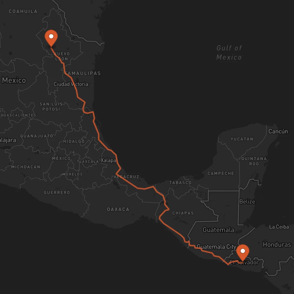 Ruta Monterrey - Cojutepeque