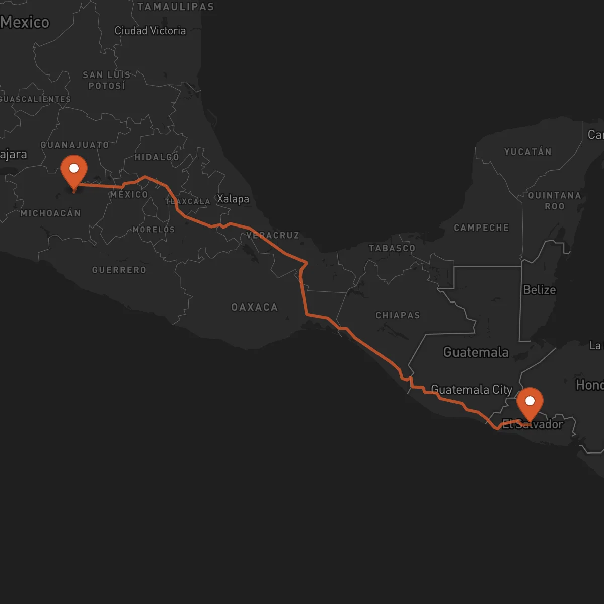 Ruta Morelia - Cojutepeque