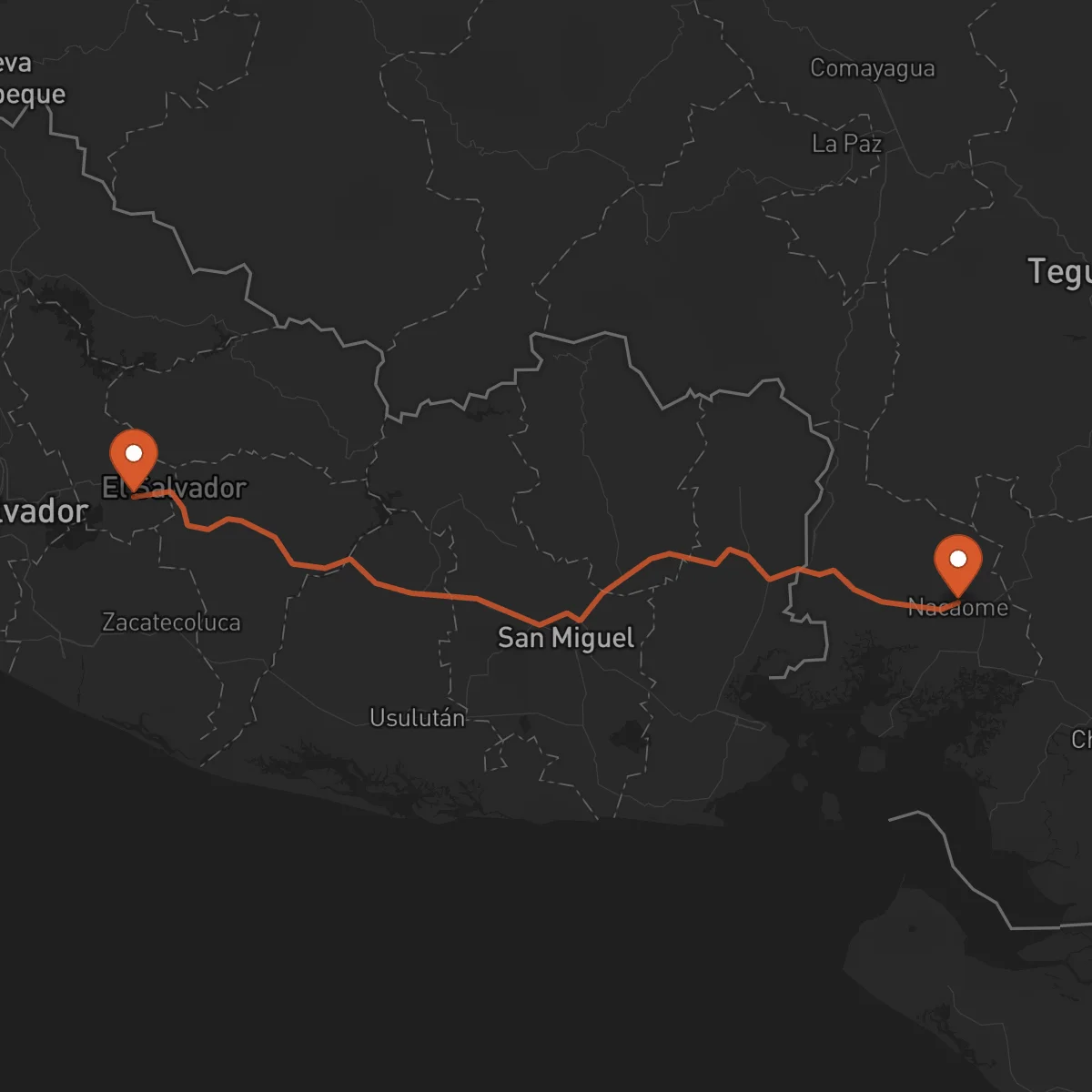 Ruta Nacaome - Cojutepeque
