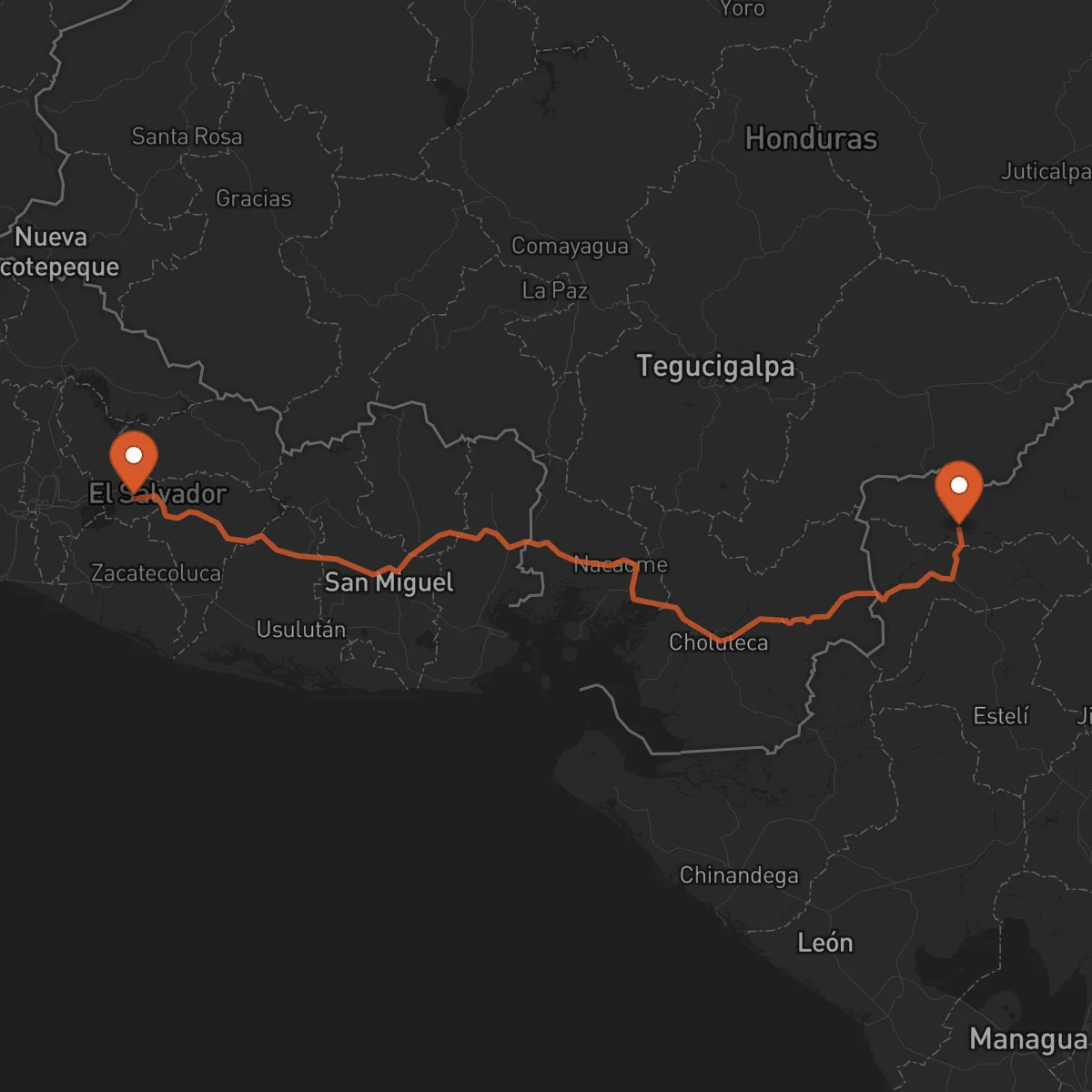 Ruta Cojutepeque - Ocotal