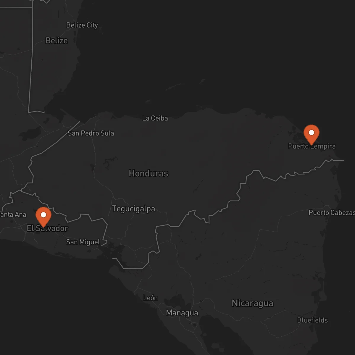 Ruta Puerto Lempira - Cojutepeque