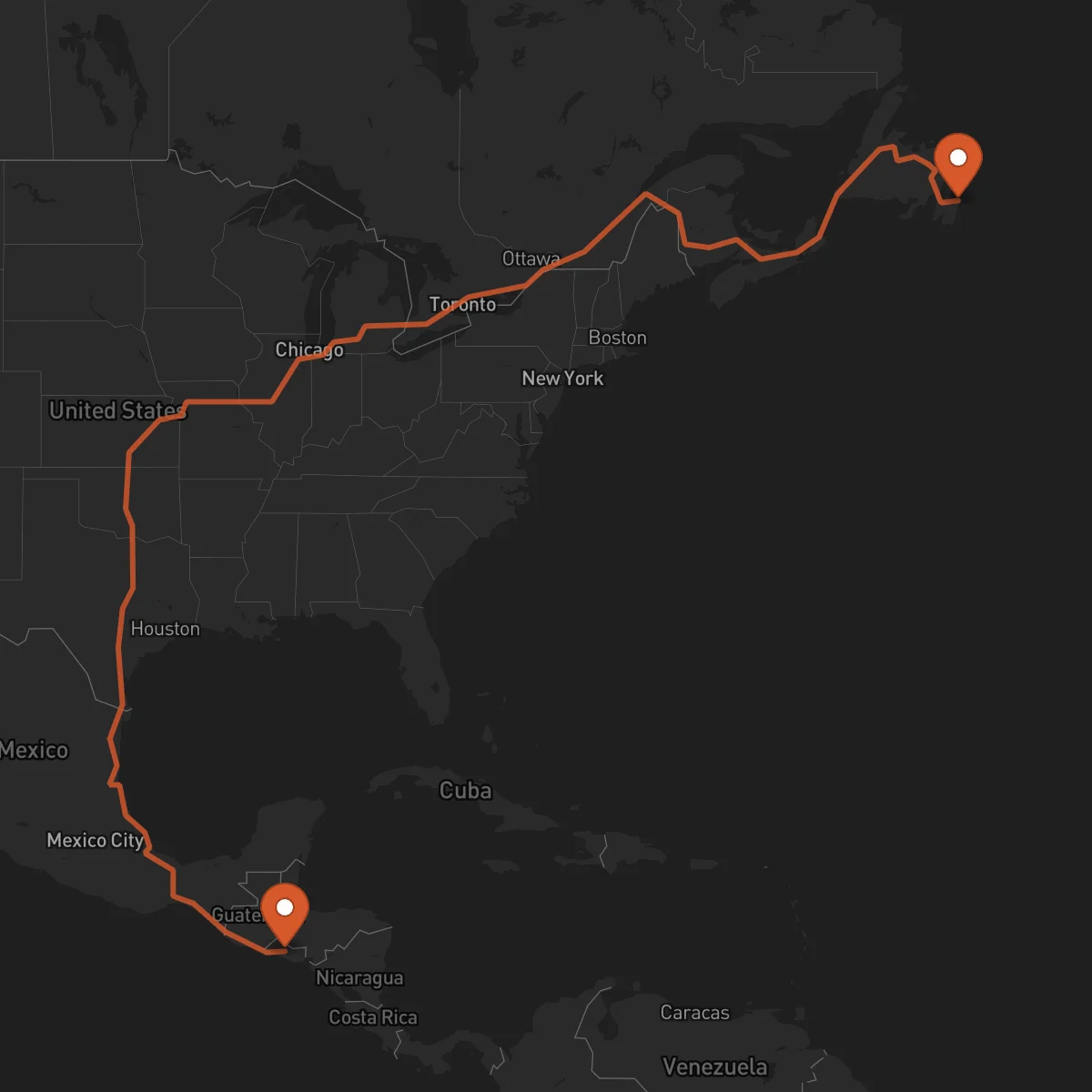 Ruta Cojutepeque - San Juan de Terranova (St. John's)