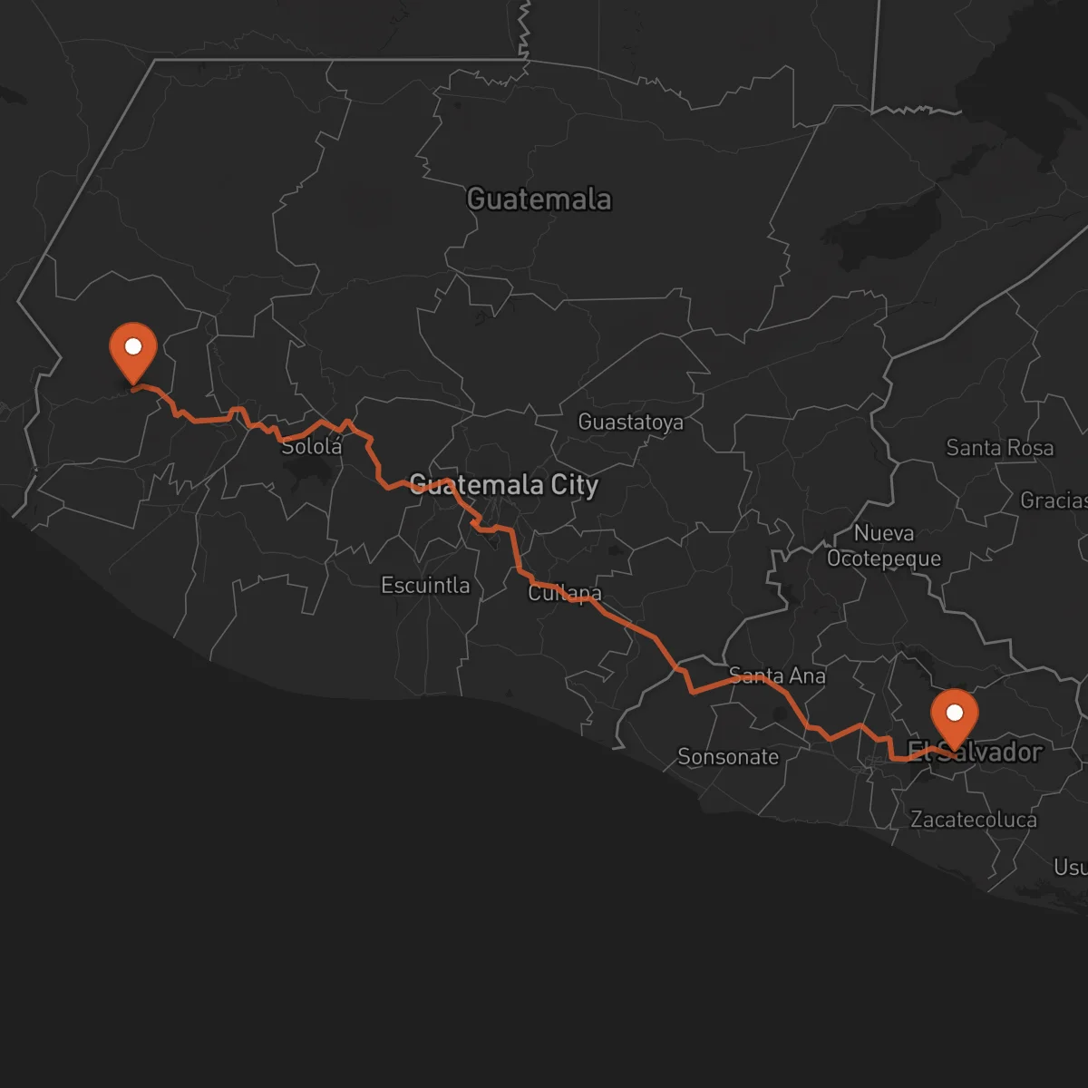 Ruta Cojutepeque - San Marcos