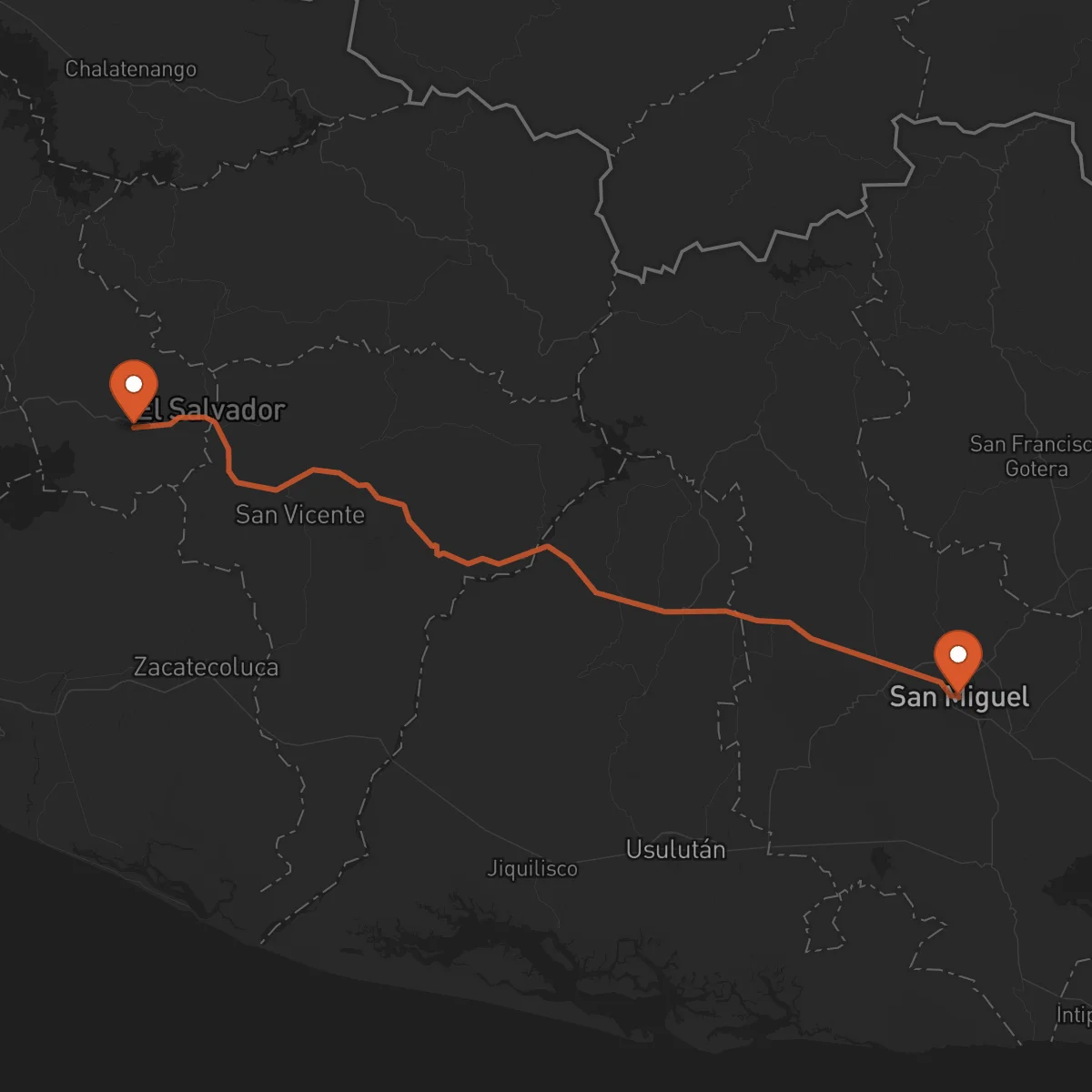 Ruta San Miguel - Cojutepeque