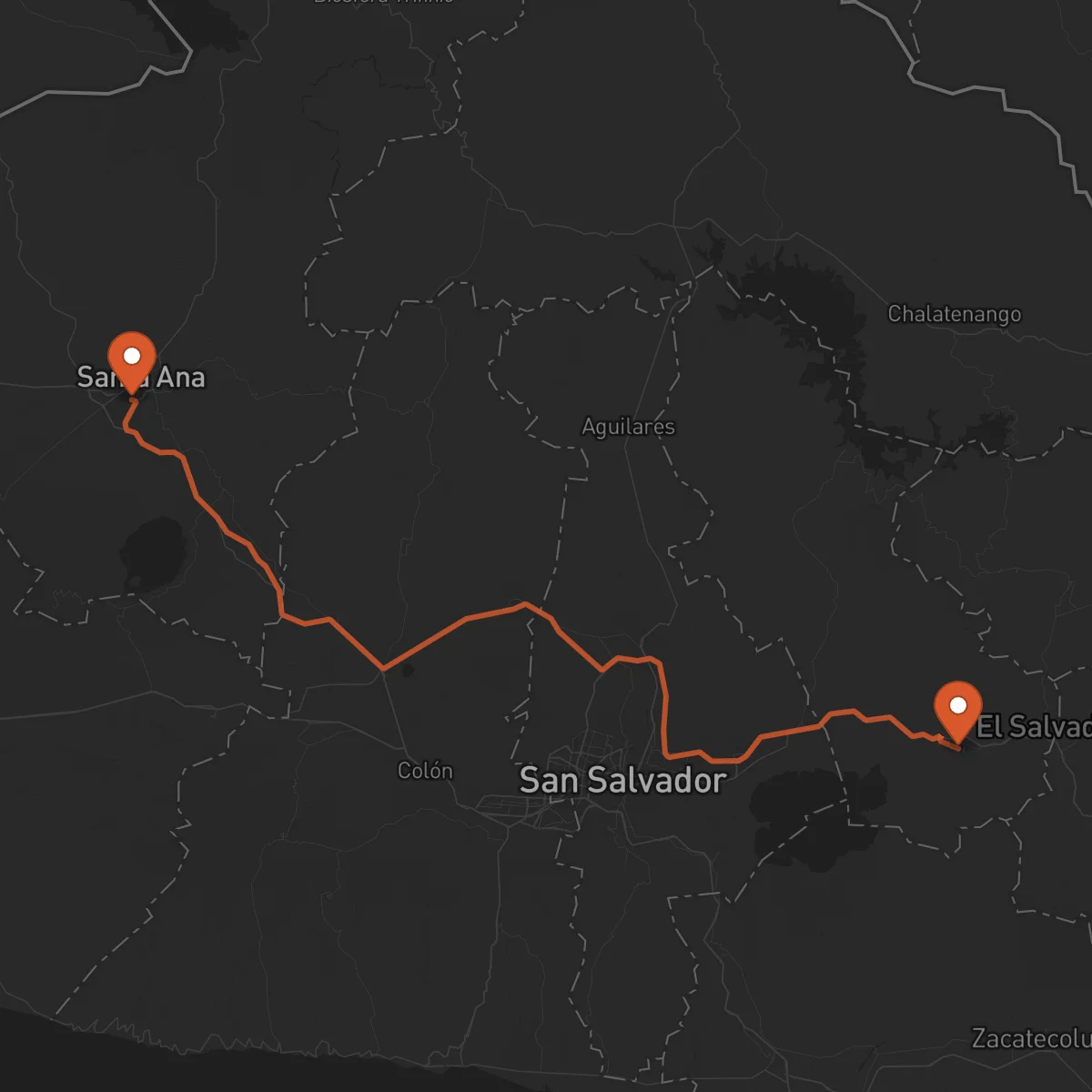 Ruta Santa Ana - Cojutepeque