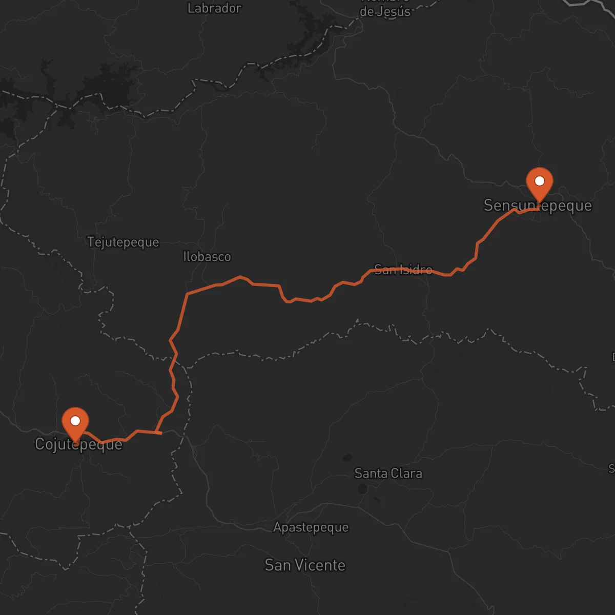 Ruta Cojutepeque - Sensuntepeque