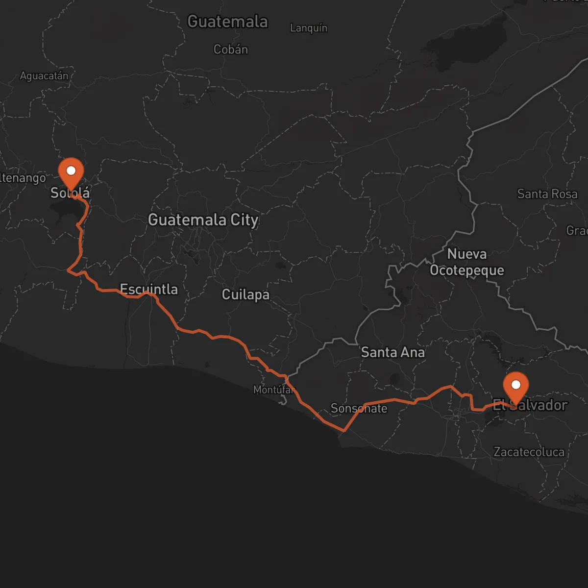 Ruta Sololá - Cojutepeque