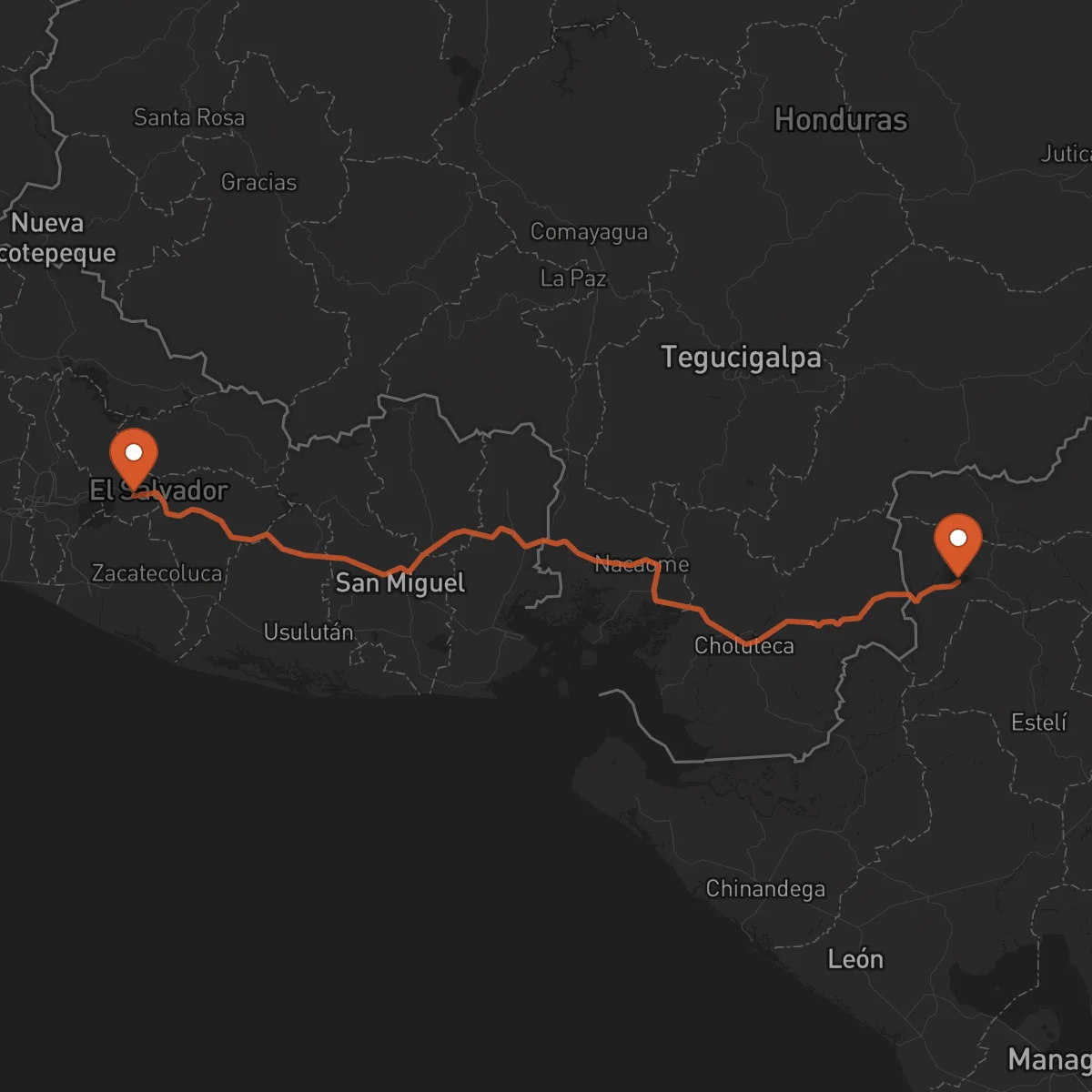 Ruta Cojutepeque - Somoto