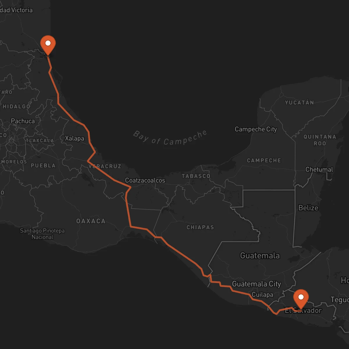 Ruta Tampico - Cojutepeque