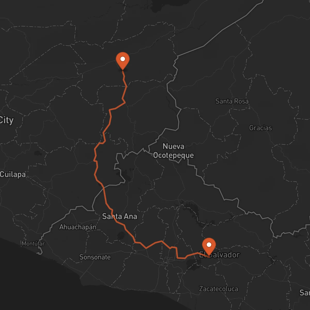 Ruta Cojutepeque - Zacapa