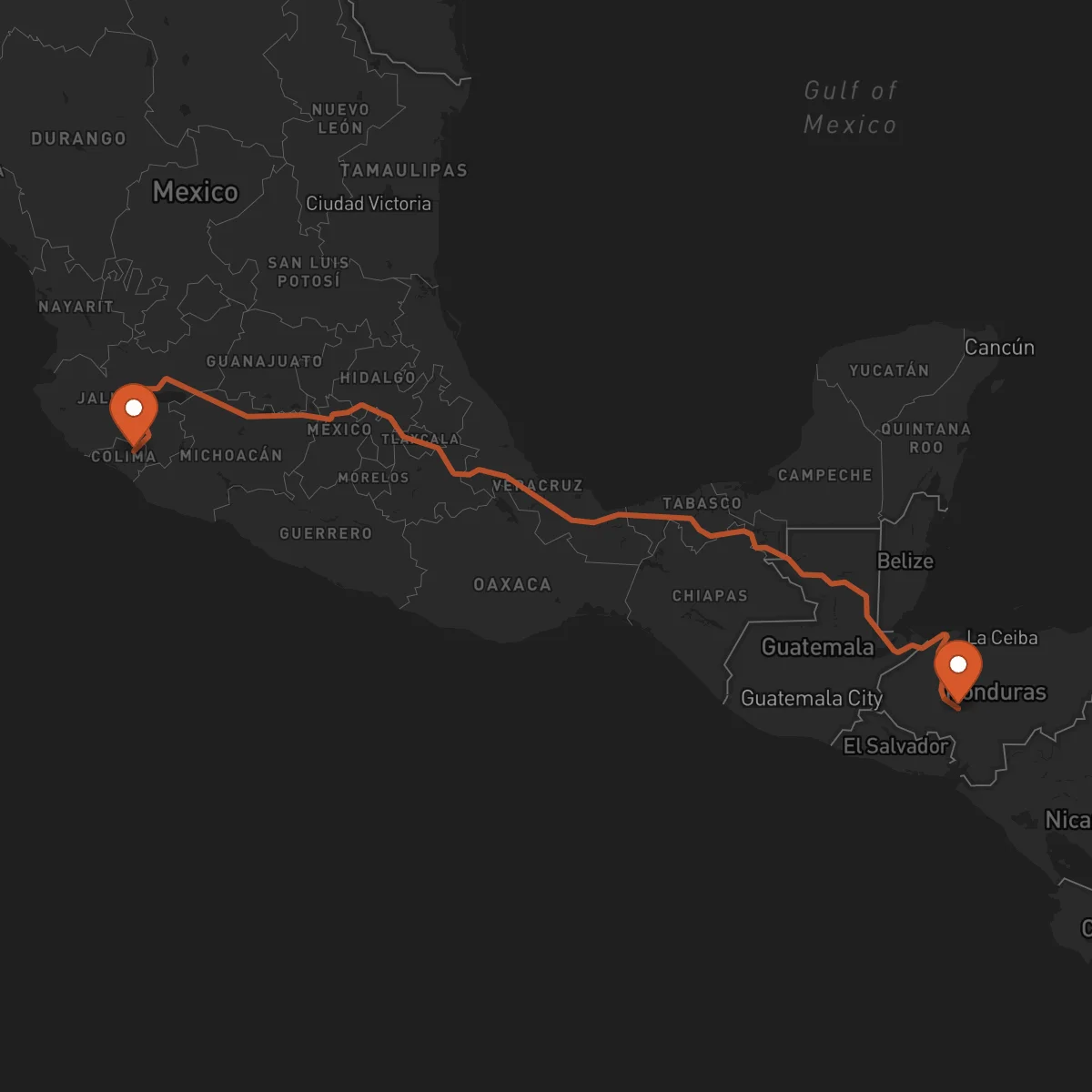 Ruta Comayagua - Colima