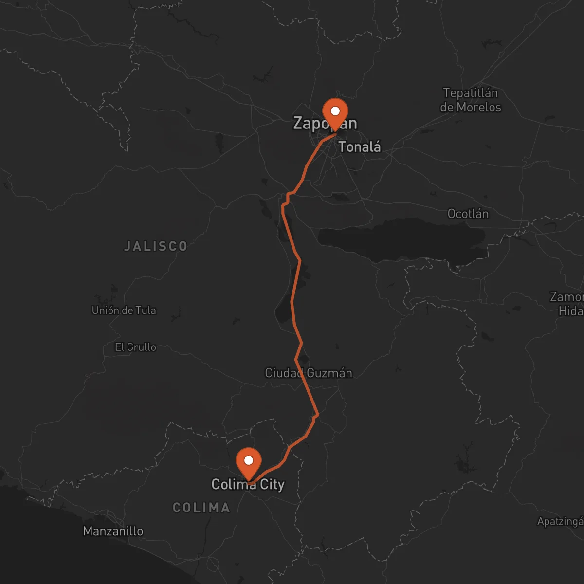 Ruta Guadalajara - Colima