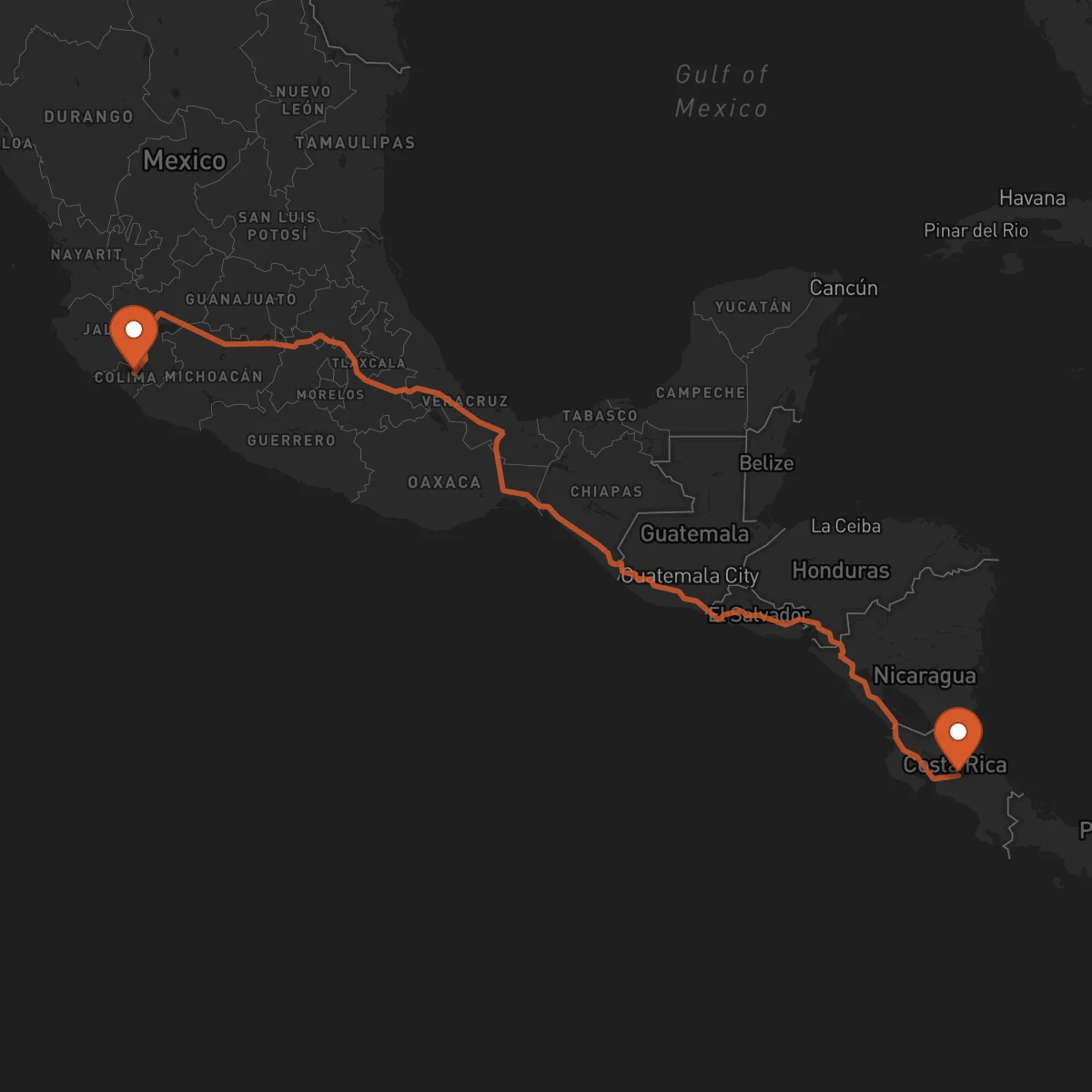 Ruta Heredia - Colima