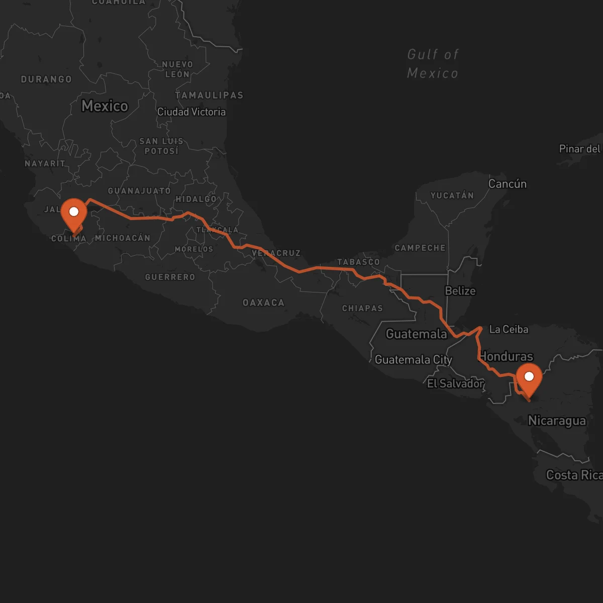 Ruta Jinotega - Colima
