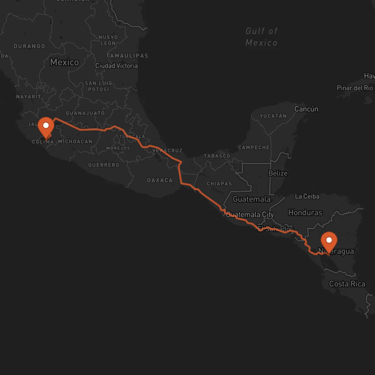 Ruta Juigalpa - Colima