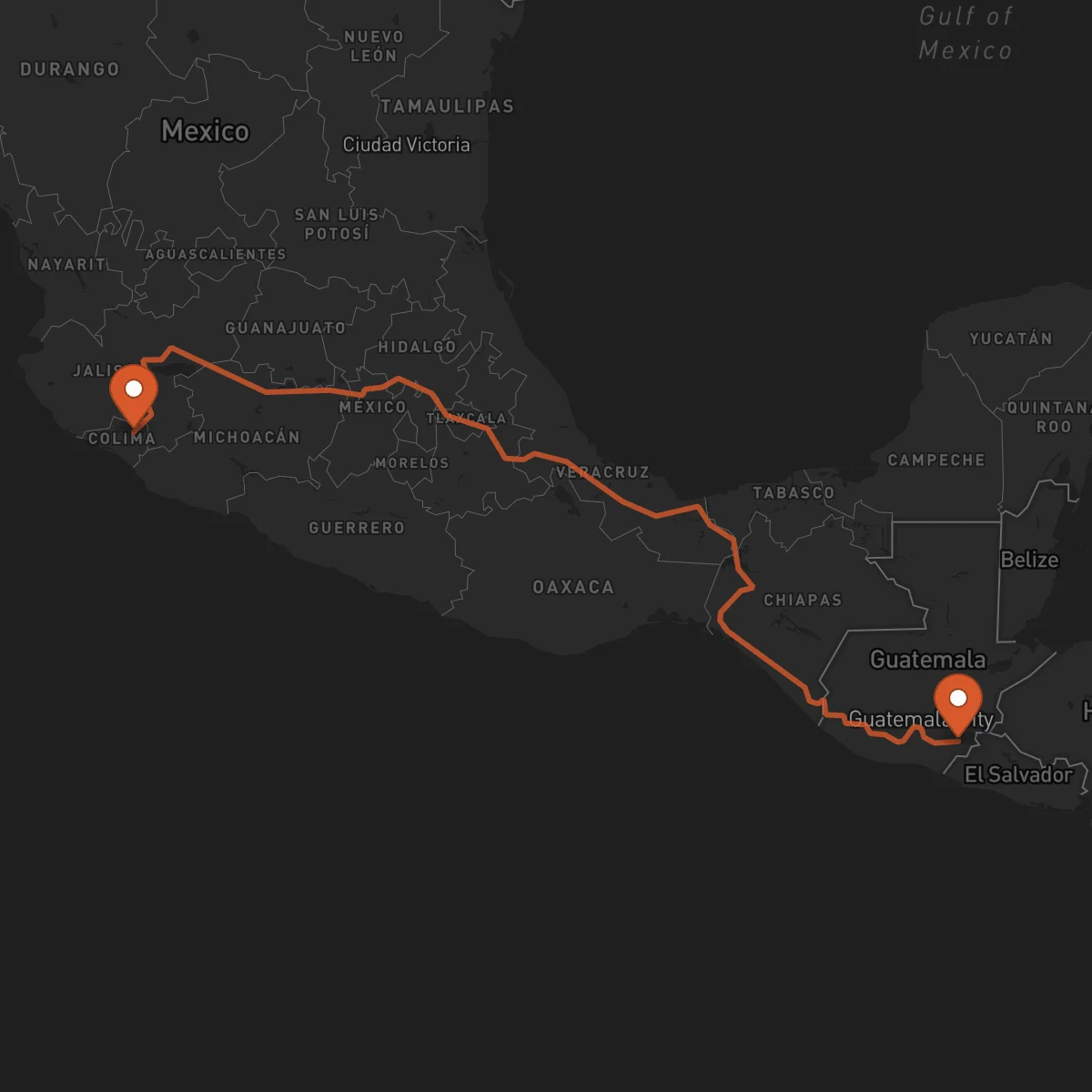 Ruta Jutiapa - Colima
