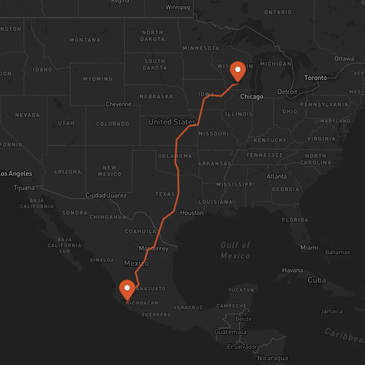 Ruta Colima - Madison