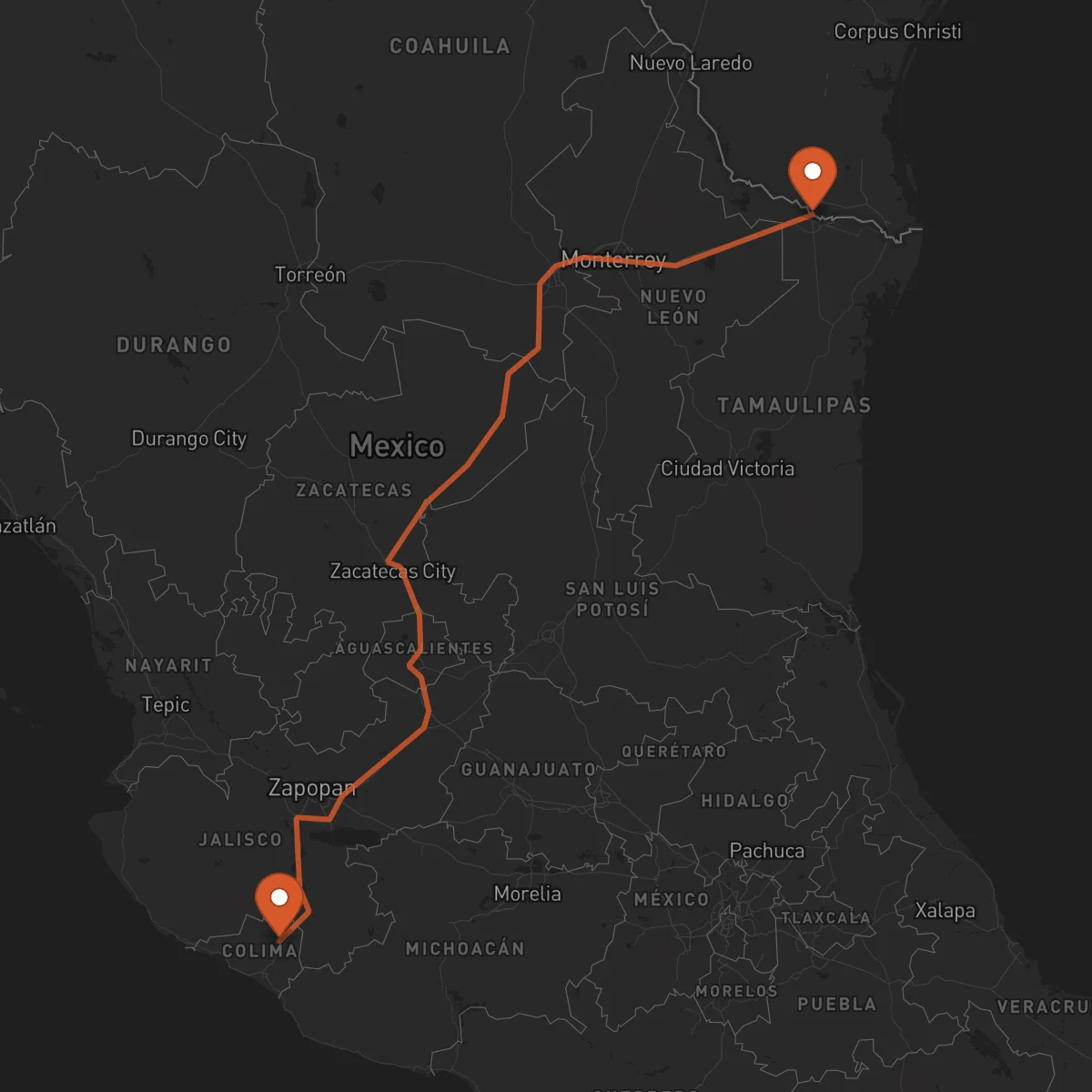Ruta Reynosa - Colima