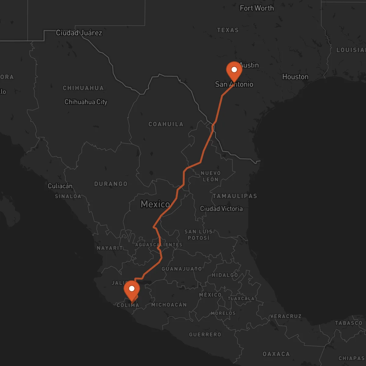 Ruta San Antonio - Colima