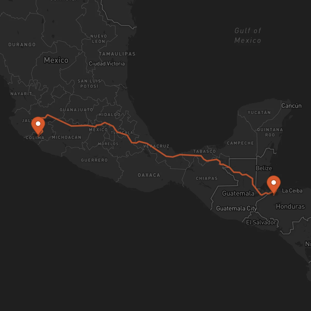 Ruta San Pedro Sula - Colima