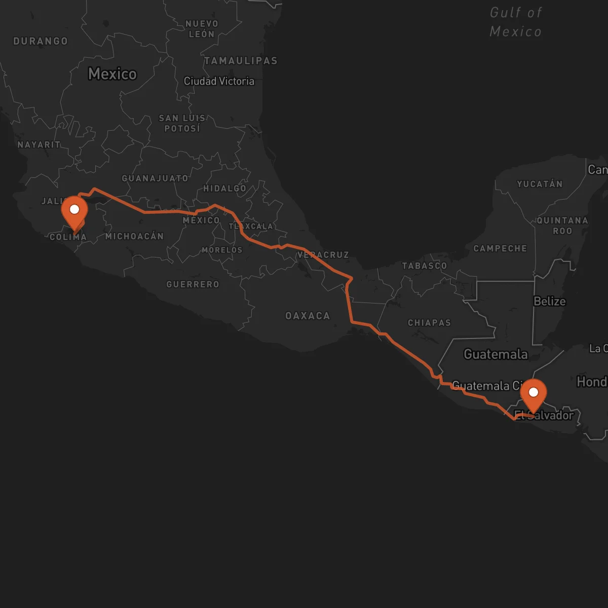 Ruta San Salvador - Colima