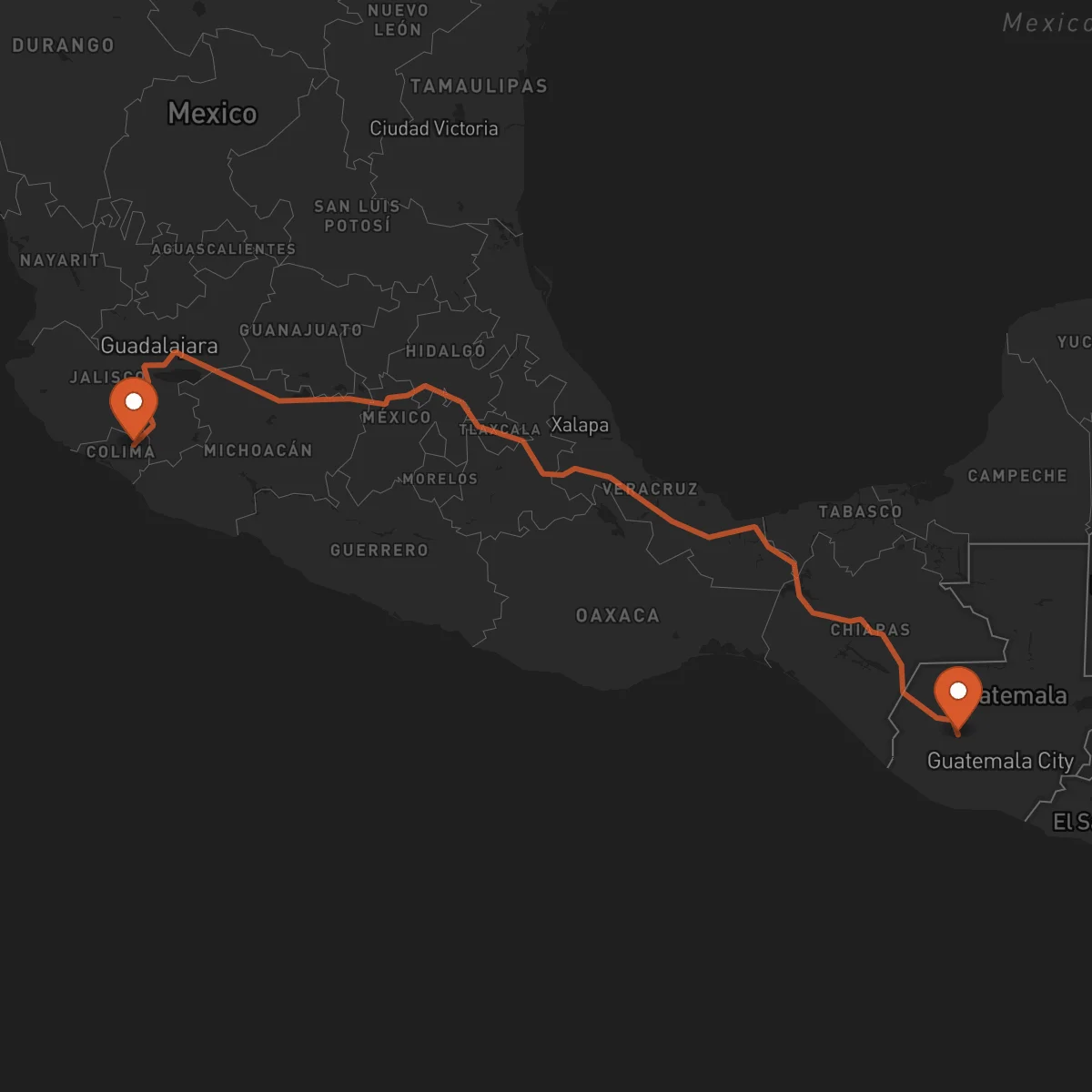 Ruta Santa Cruz del Quiché - Colima