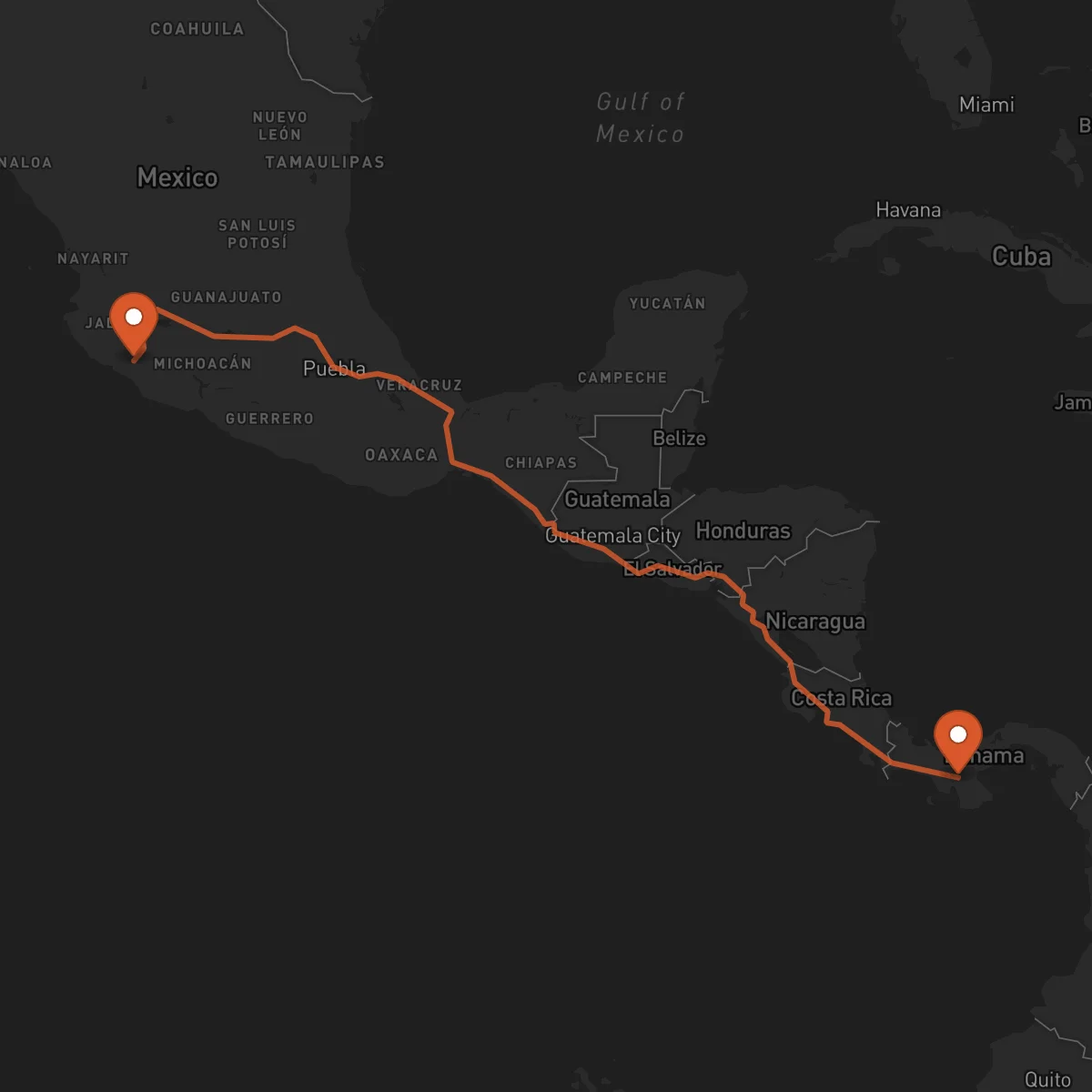 Ruta Colima - Santiago de Veraguas