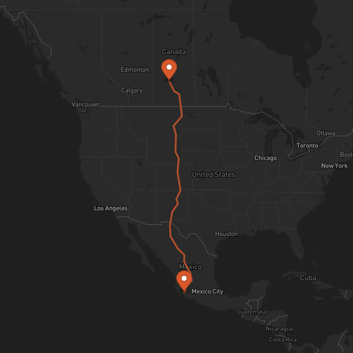 Ruta Saskatoon - Colima