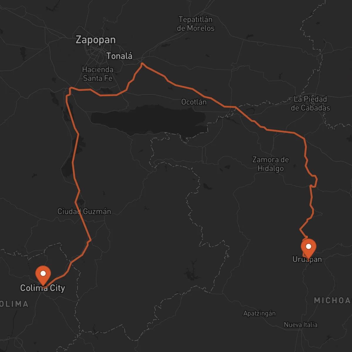 Ruta Uruapan - Colima