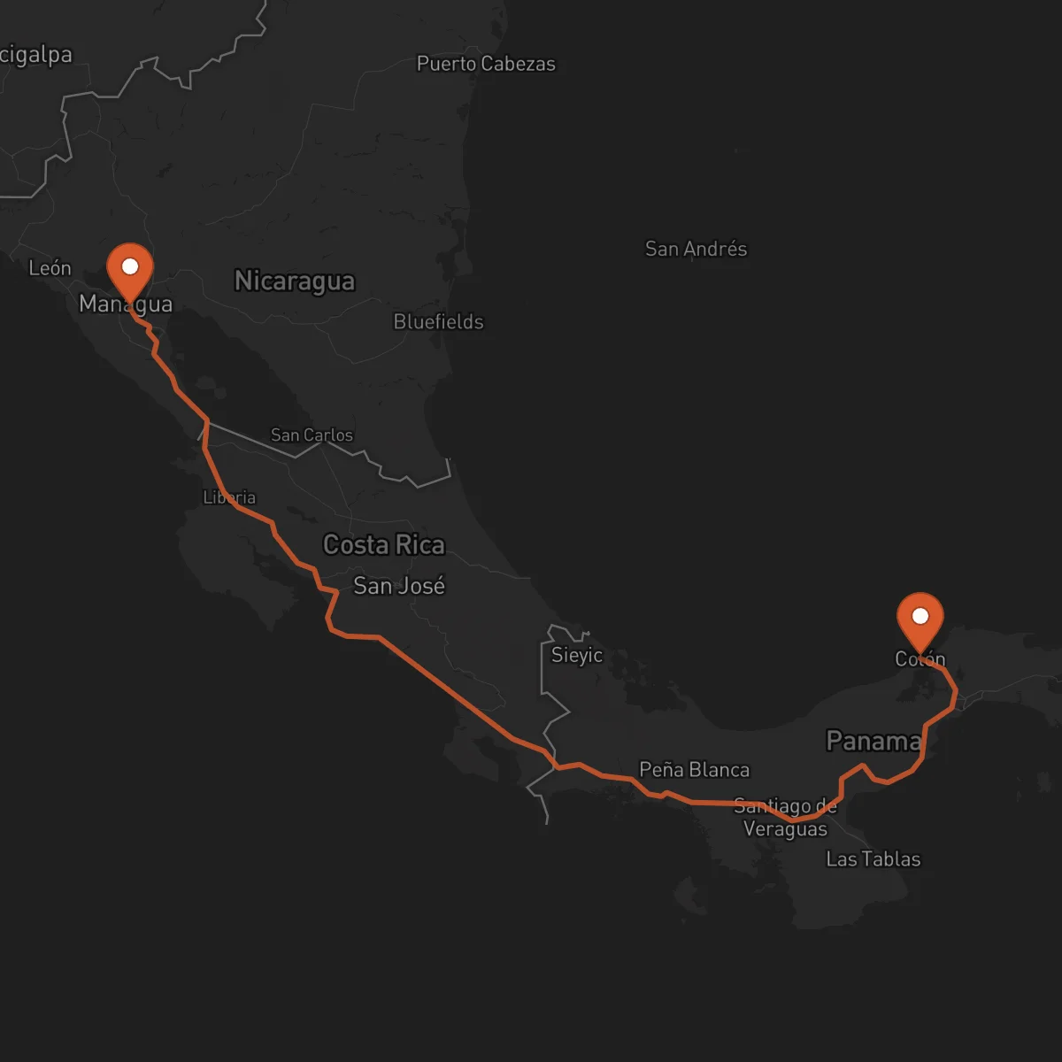 Ruta Managua - Colón