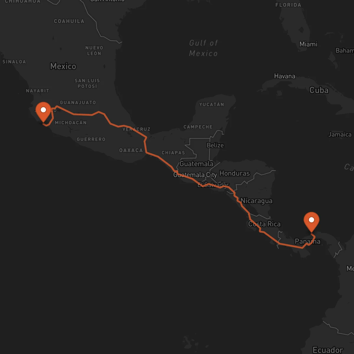 Ruta Manzanillo - Colón