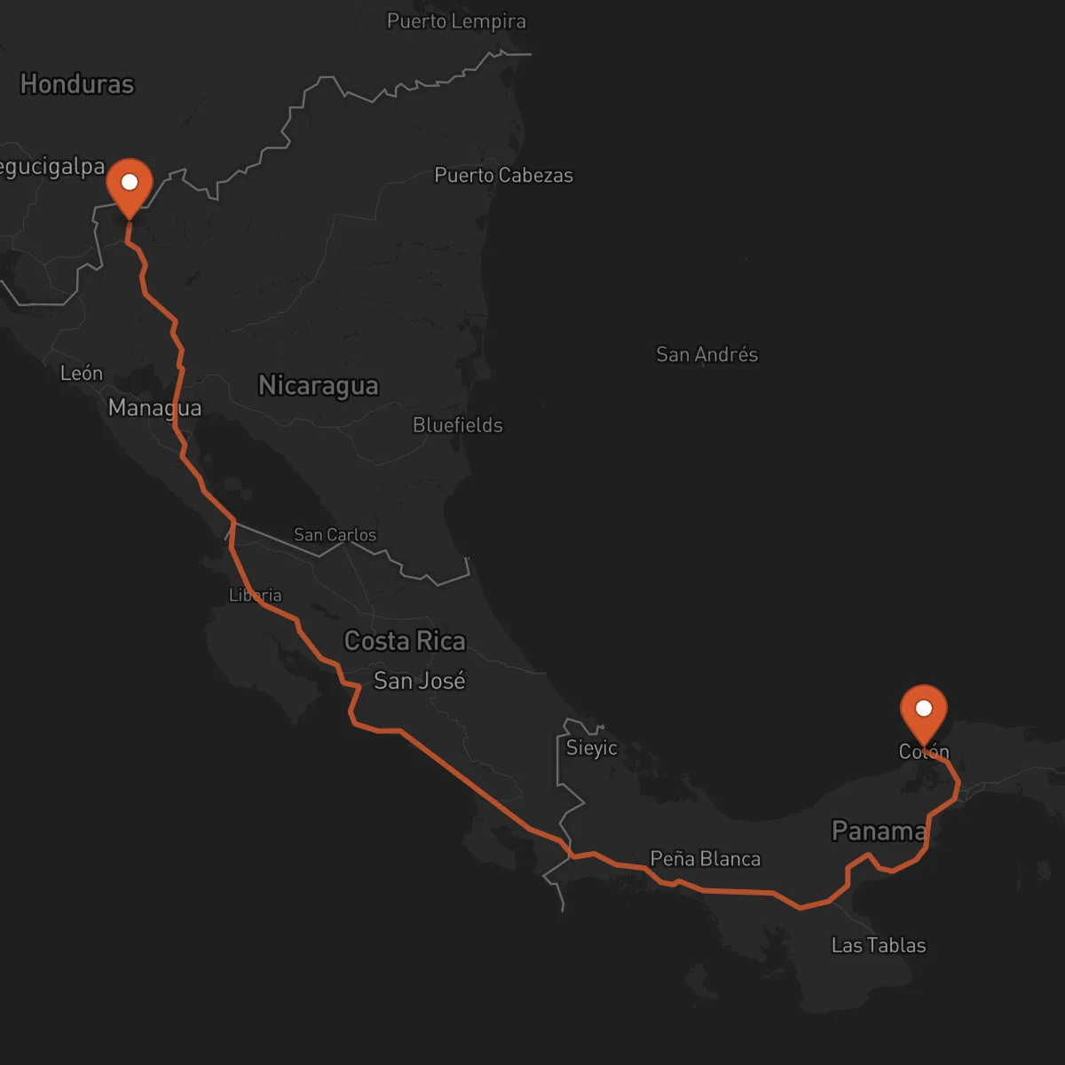 Ruta Ocotal - Colón
