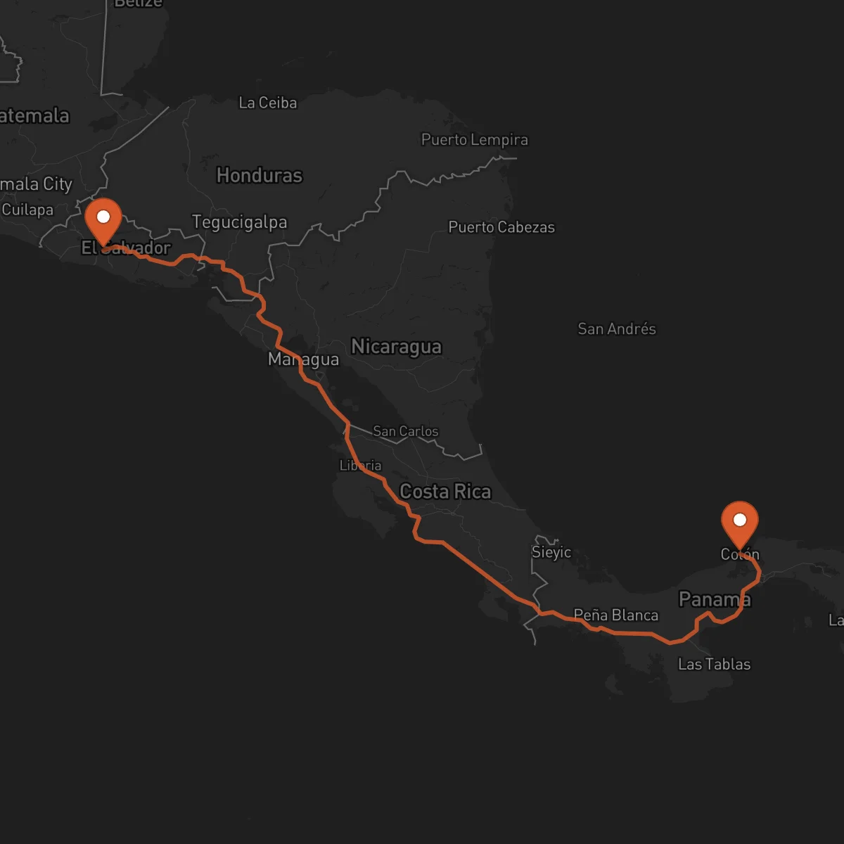 Ruta San Salvador - Colón