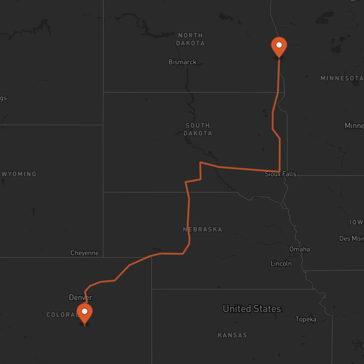 Ruta Fargo - Colorado Springs