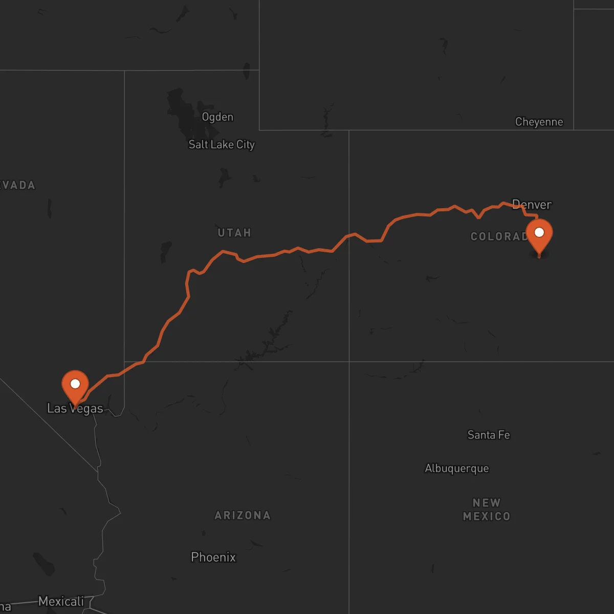 Ruta Las Vegas - Colorado Springs