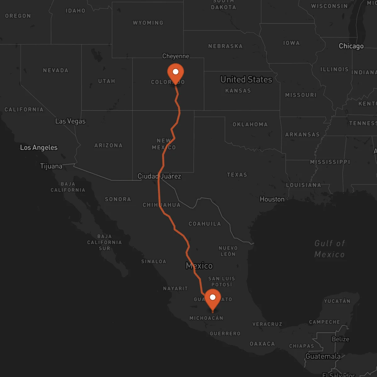 Ruta Colorado Springs - Morelia