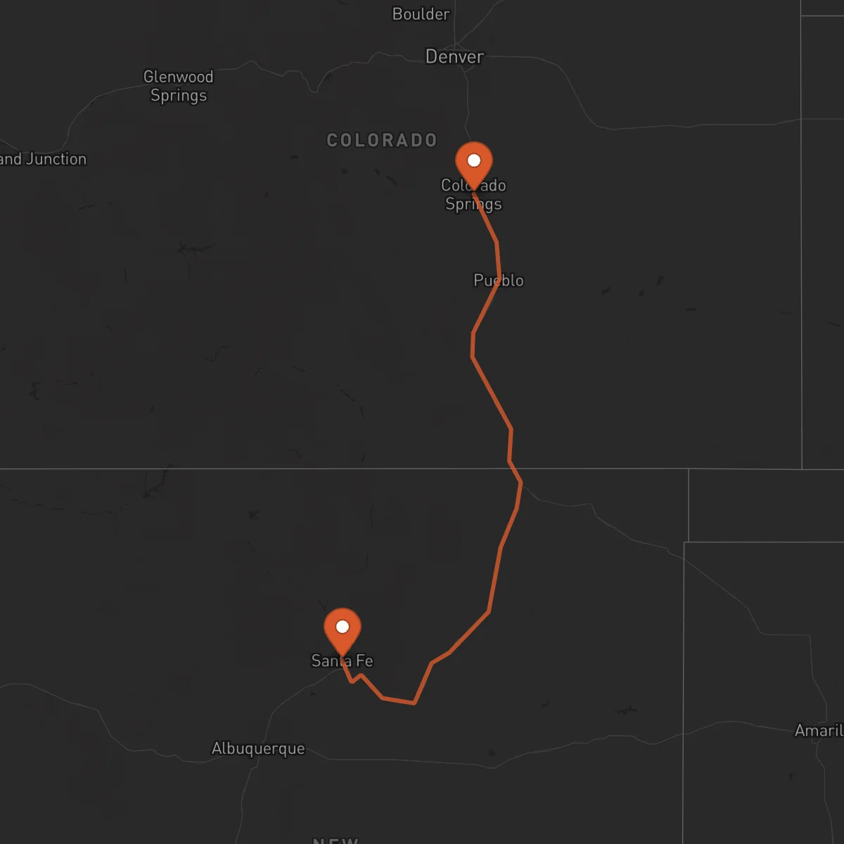 Ruta Santa Fe - Colorado Springs
