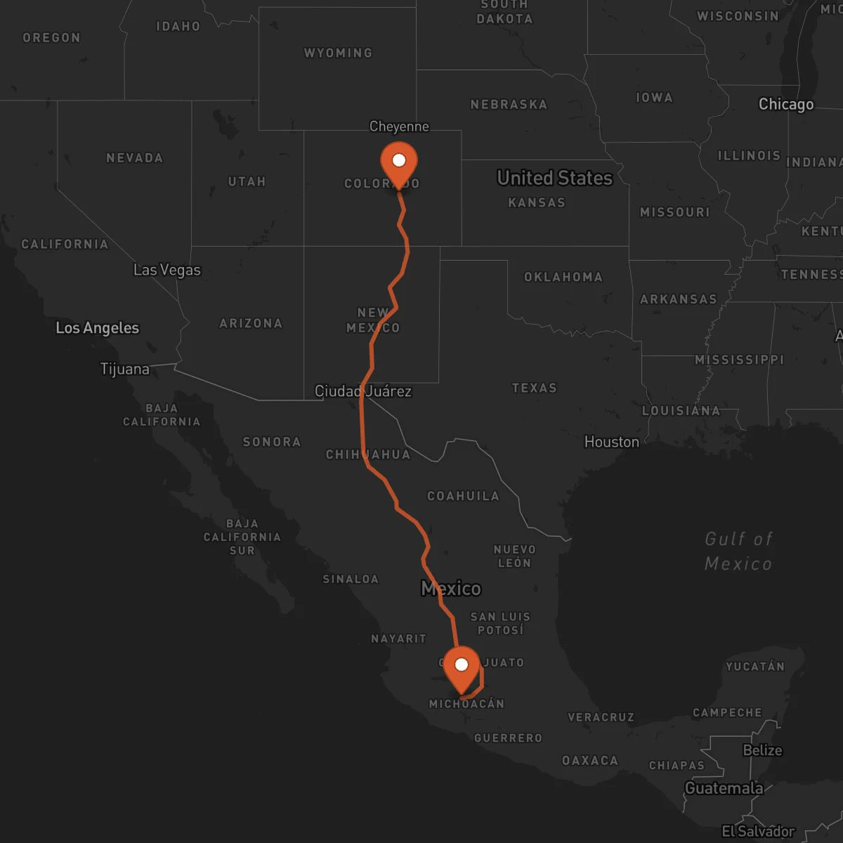 Ruta Uruapan - Colorado Springs