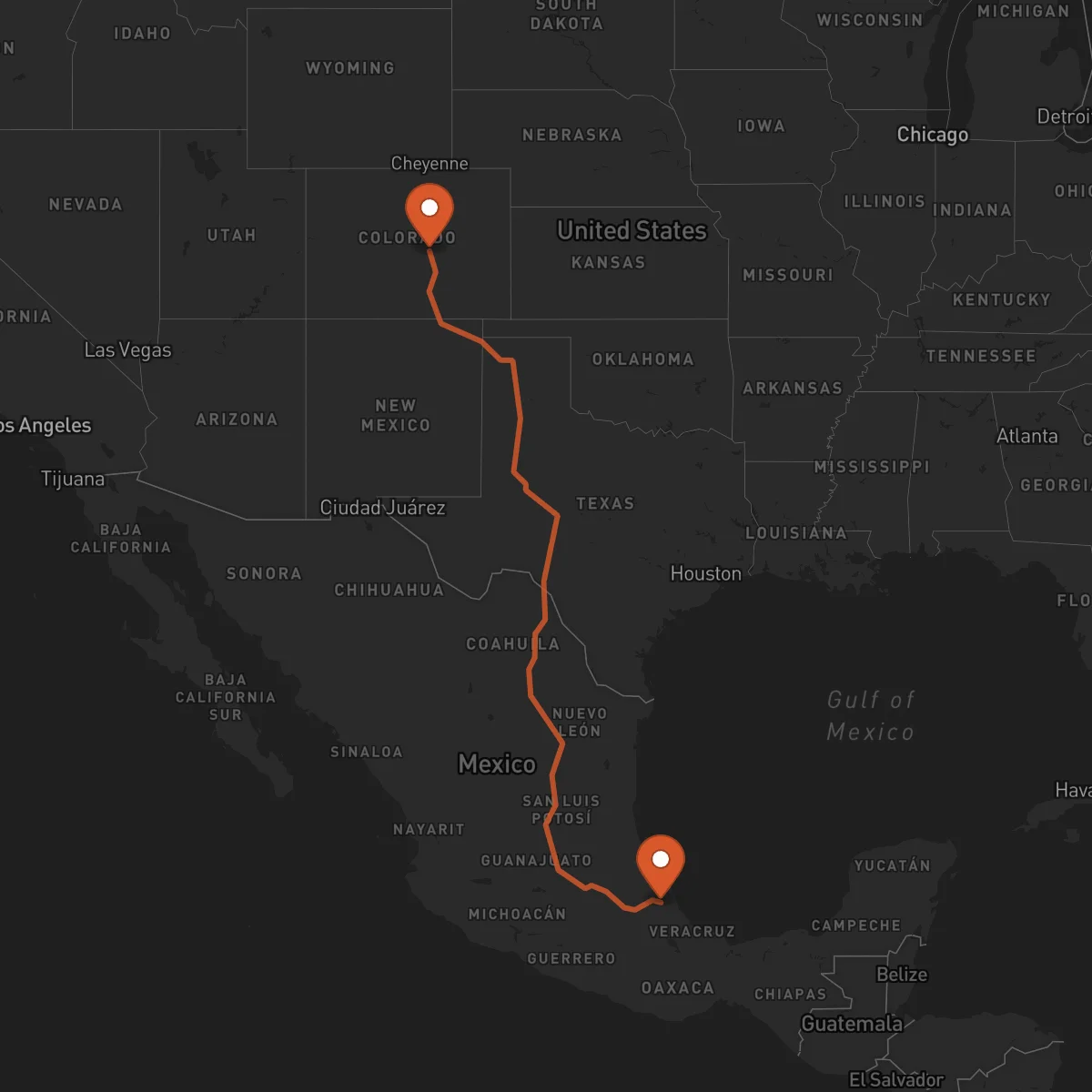 Ruta Xalapa - Colorado Springs